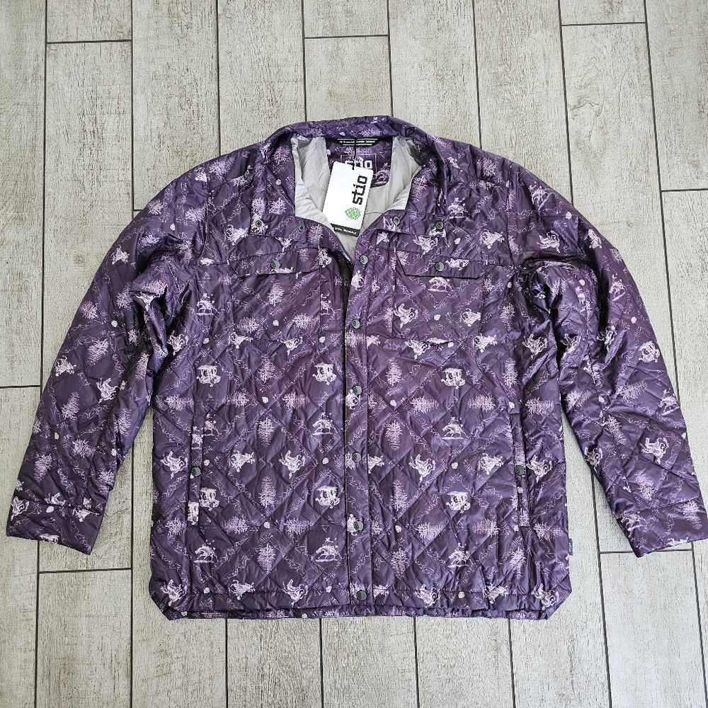Stio Jacket Skycrest Insulated Puffer Snap Shirt Men XXL NWT REI Outdoor Packabl